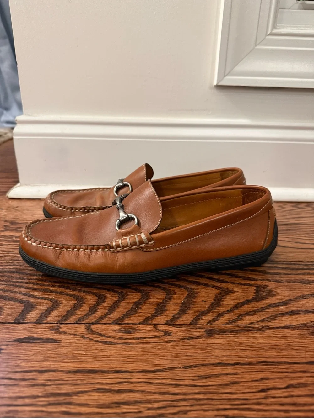 Peter Millar Leather Bit Loafers, size 9.5